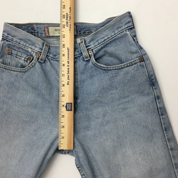 Vintage Levi's Jeans 505 Regular Fit Straight Leg Light Wash Cotton 28 x 31 READ - Picture 8 of 11